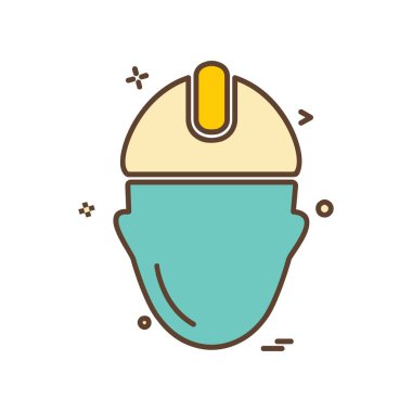 Çalışma araçlar simgesi tasarım, renkli vektör çizim 