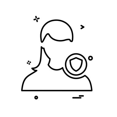 Kadın avatar simge tasarlamak vektör