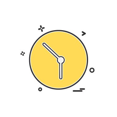 Saat simgesi tasarımı, vektör çizim