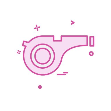 Islık simgesi tasarım vektörü