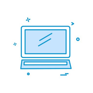 Dizüstü bilgisayar simgesi tasarım vektörü