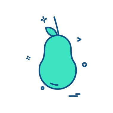 Meyve simgesi tasarım vektörü