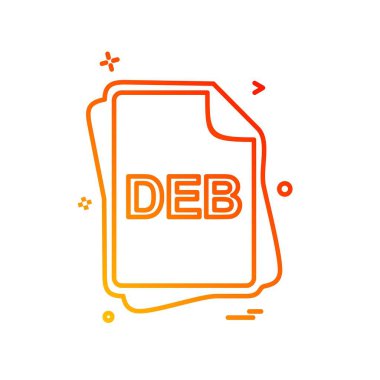 Deb dosya türü simge tasarlamak vektör