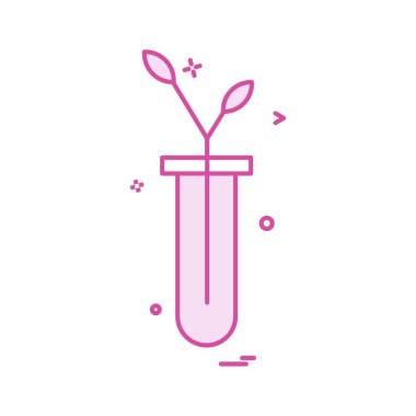 tüp yaprak simge vektör tasarımı