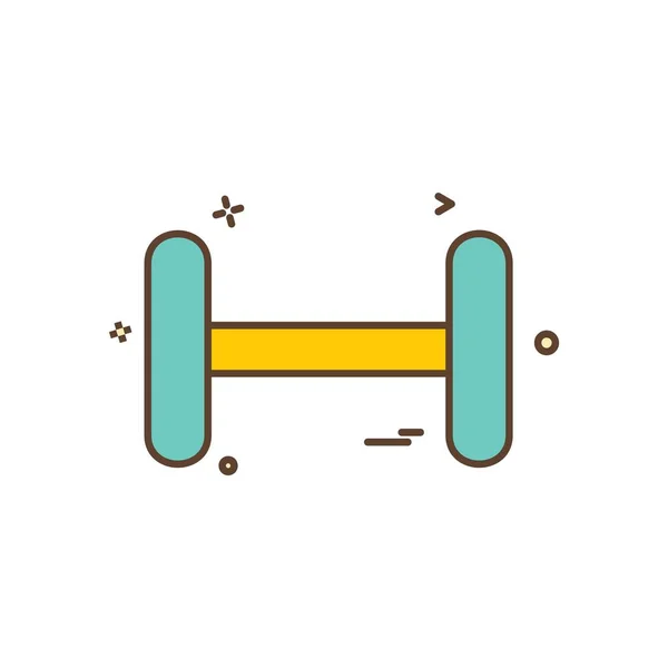 Dumbell Icono Diseño Vector — Archivo Imágenes Vectoriales