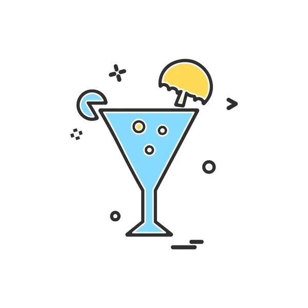 Drink Icon Design Bunte Vektorillustration — Stockvektor