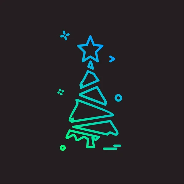 Weihnachtsbaum Symbol Design Vektor — Stockvektor