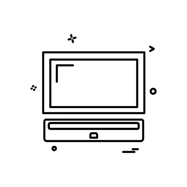 Computer Icon Design Vector — Stock Vector