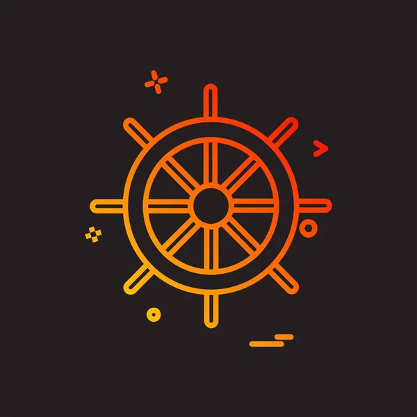 Ring Icon Design Colorful Vector Illustration — Stock Vector