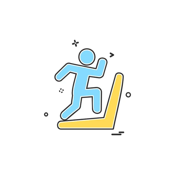 Running Icon Design Vektorillustration — Stockvektor