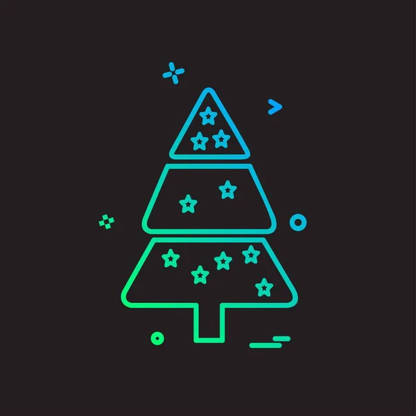 Weihnachtsbaum Symbol Design Vektor — Stockvektor