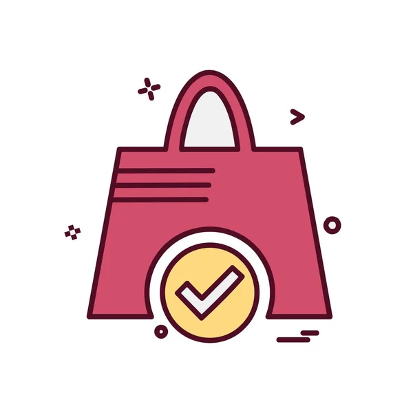 Bolsa Compras Icono Diseño Vector — Vector de stock