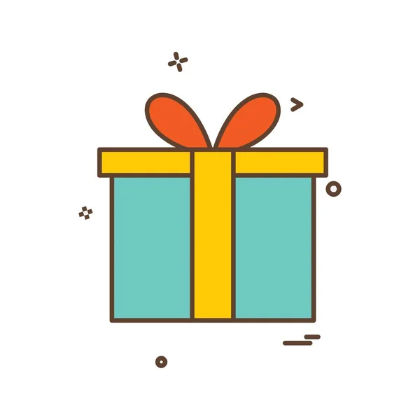 Geschenkbox Symbol Design Vektor Illustration — Stockvektor