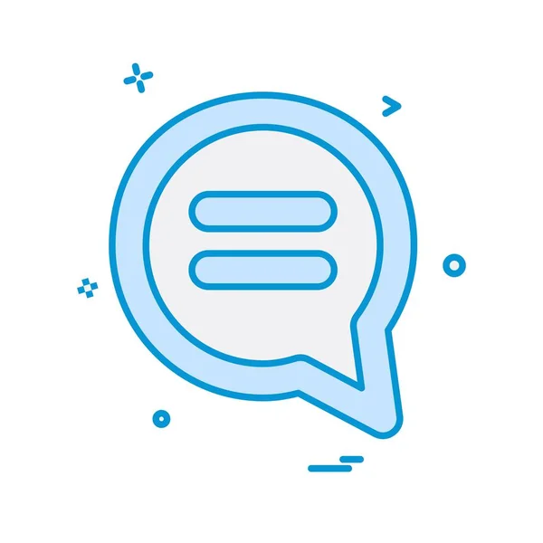 Chat Icon Design Vector — Stock Vector