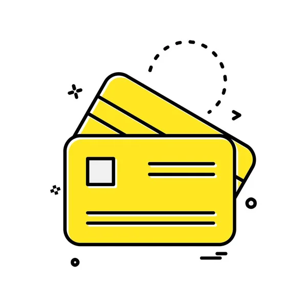 Credit Card Icon Design Colorful Vector Illustration — 图库矢量图片