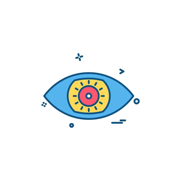 Ojo Icono Diseño Vector — Vector de stock