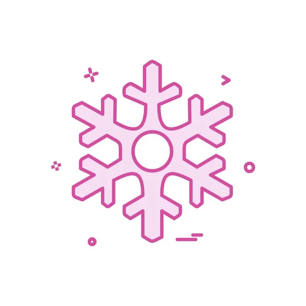 Navidad Copos Nieve Icono Diseño Vector — Vector de stock