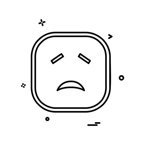 Triste Diseño Iconos Emoji Ilustración Vectorial Colorido — Vector de stock