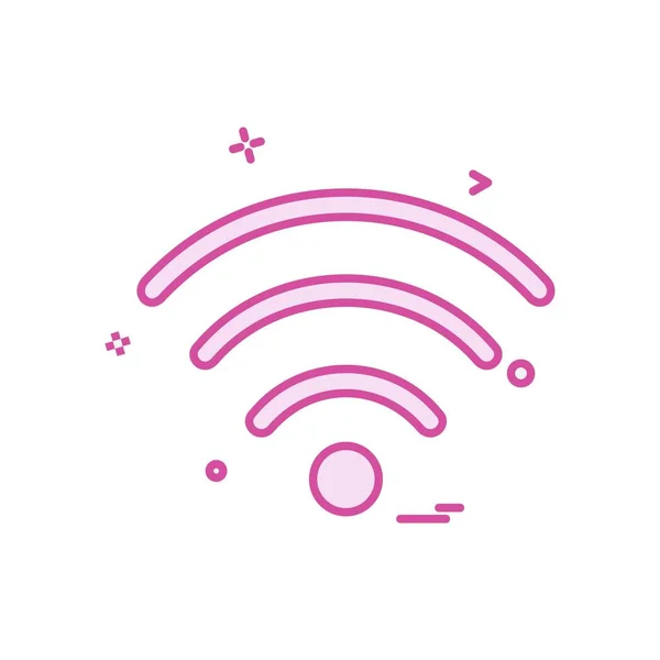 Wifi Icono Diseño Vector — Archivo Imágenes Vectoriales