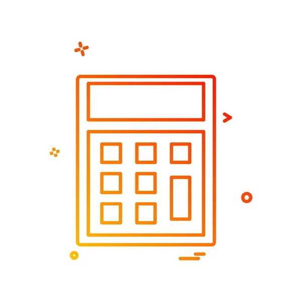 Calculadora Icono Diseño Vector — Vector de stock