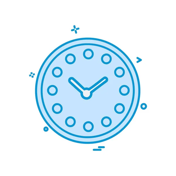 Uhr Flache Icon Vektor Illustration — Stockvektor