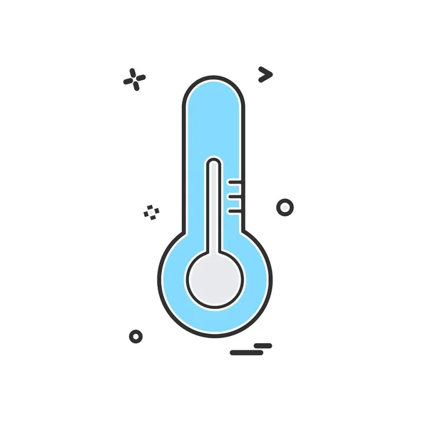 Hőmérő Ikonra Design Vektor — Stock Vector