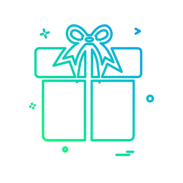 Geschenkbox Symbol Design Vektor Illustration — Stockvektor