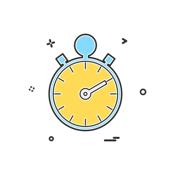 Horloge Pictogram Ontwerp Kleurrijke Vectorillustratie — Stockvector