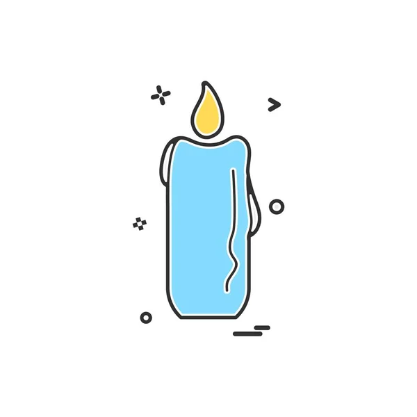 Candle Festival Light Icon Vector Design — Stock Vector