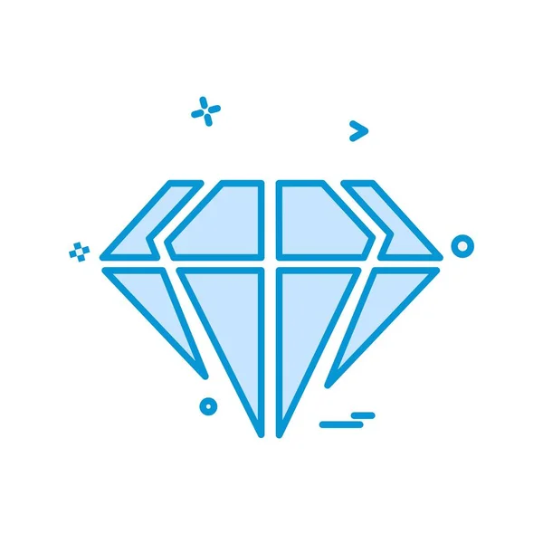 Icono Diamante Diseño Vector — Archivo Imágenes Vectoriales