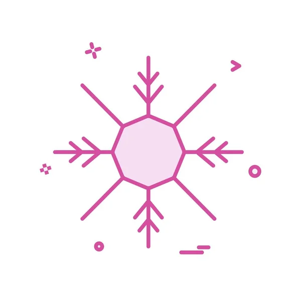 Einfach Schneeflockensymbol Auf Weißem Hintergrund — Stockvektor