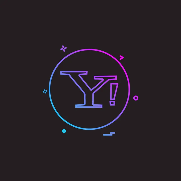 Yahoo Icono Social Diseño Vectorial Ilustración — Vector de stock