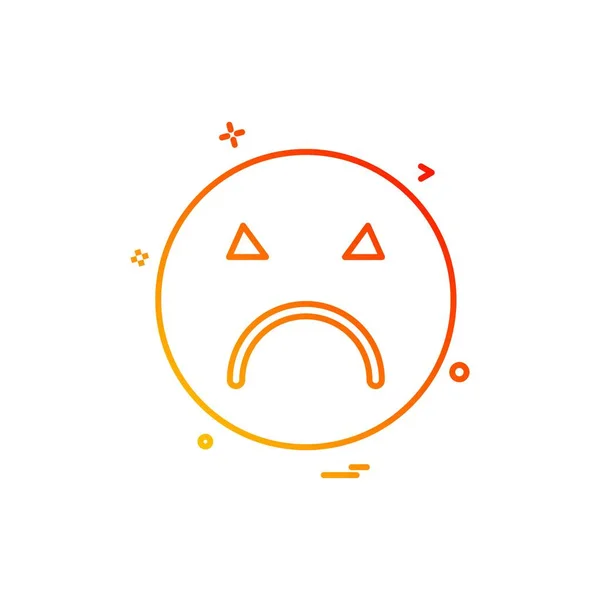 Emoji Icon Design Bunte Vektorillustration — Stockvektor