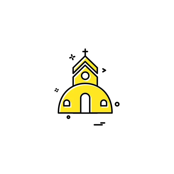 Iglesia Icono Diseño Vector — Archivo Imágenes Vectoriales