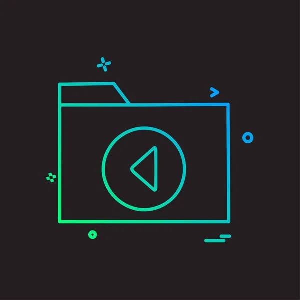 Ordner Icon Design Vektor Illustration — Stockvektor