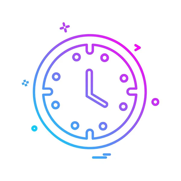 Clock Flat Icon Vector Illustration — Stock Vector