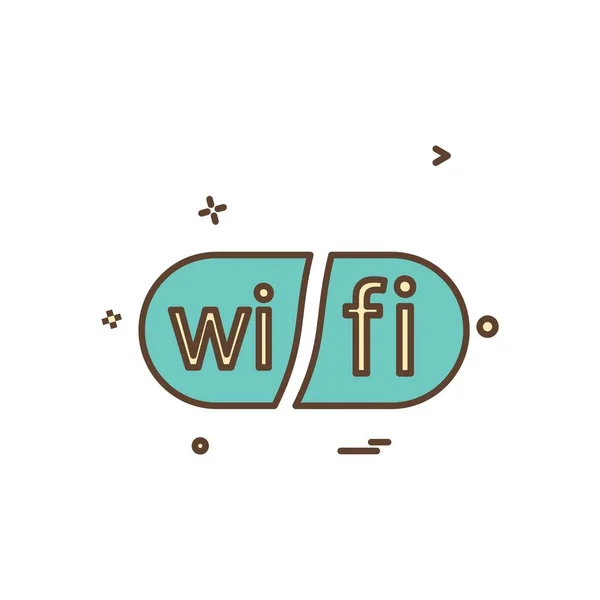 Wifi Icono Diseño Vector — Vector de stock