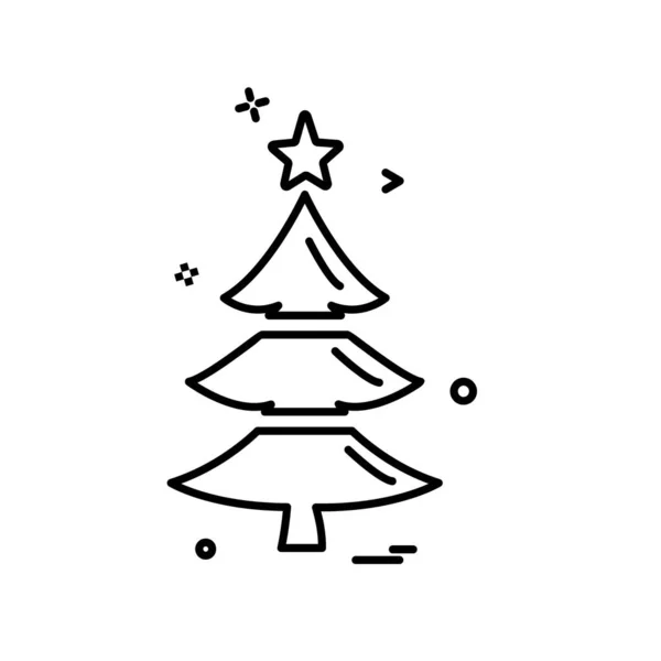 Weihnachtsbaum Symbol Design Vektor — Stockvektor