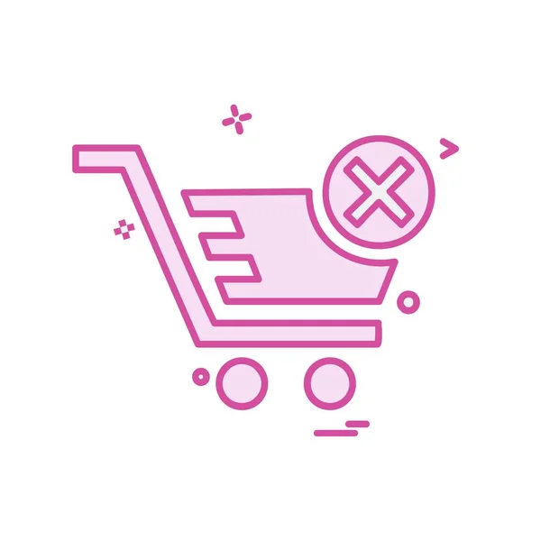 Cart Icon Design Colorful Vector Illustration — Stock Vector