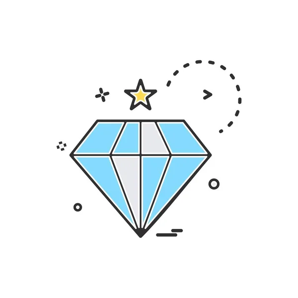 Dimond Icon Vektor Design Illustration — Stockvektor