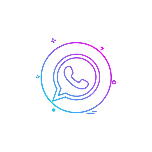 Media Network Social Whatsapp Icon Vektordesign — Stockvektor