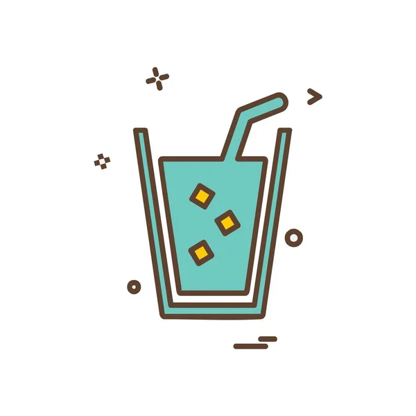 Drink Icon Design Bunte Vektorillustration — Stockvektor