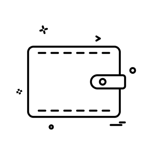 Wallet Icon Design Illustrazione Vettoriale — Vettoriale Stock