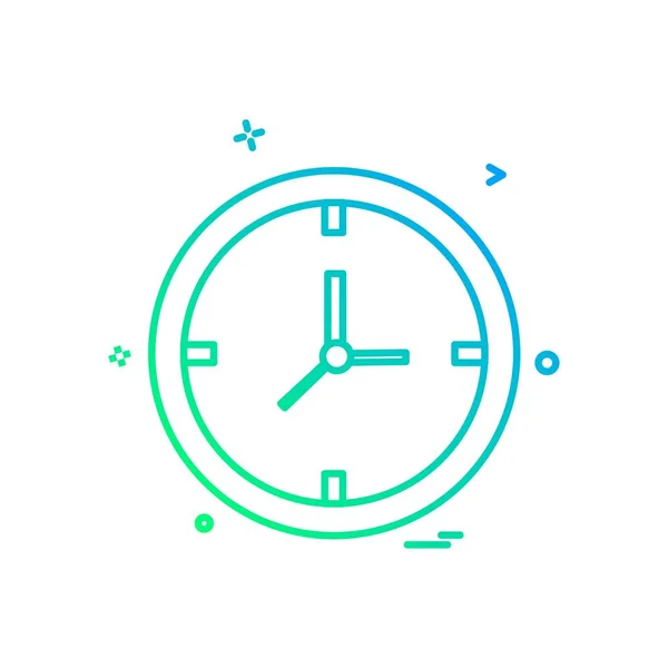 Reloj Reloj Icono Vector Diseño — Vector de stock