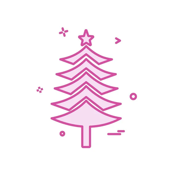 Weihnachtsbaum Symbol Design Vektor — Stockvektor