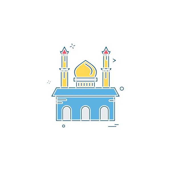 Icono Mezquita Diseño Vector — Vector de stock