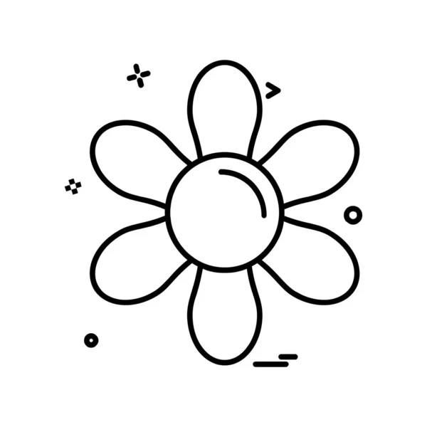 Blume Symbol Vektor Auf Weißem Hintergrund — Stockvektor