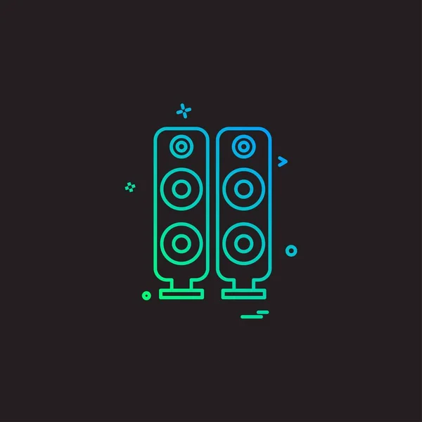 Speaker Pictogram Ontwerp Kleurrijke Vectorillustratie — Stockvector