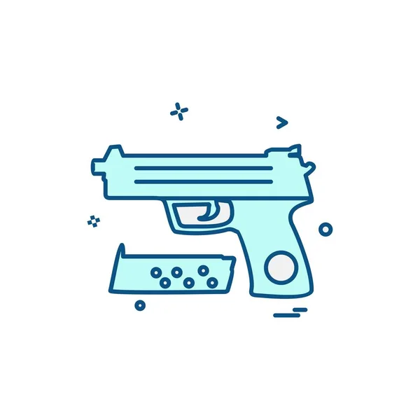 Gun Flat Icon Vector Illustration — Stock Vector