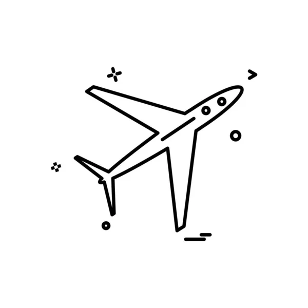 Aeroplane Icon Design Vector — Stock Vector